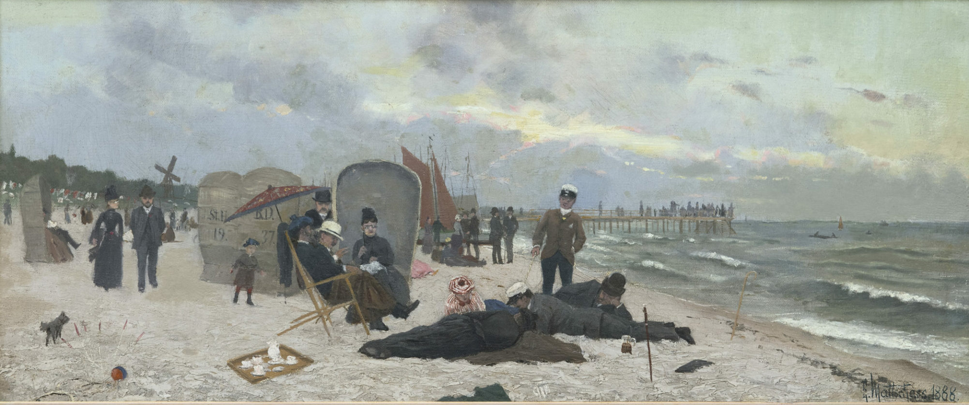 Erich Mattschass: Picknicken op het strand