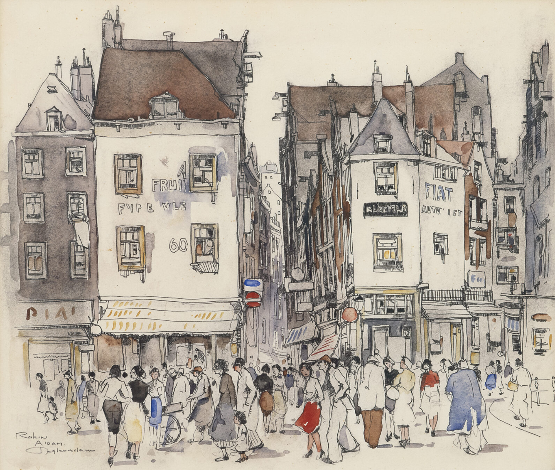 Jan Rijlaarsdam: Winkelen op het Rokin, Amsterdam