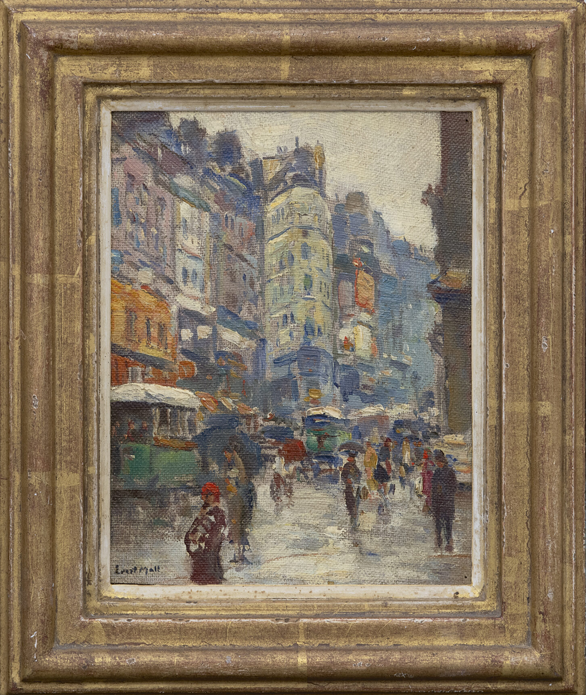 Evert Moll: Boulevard Saint Denis te Parijs (in lijst)
