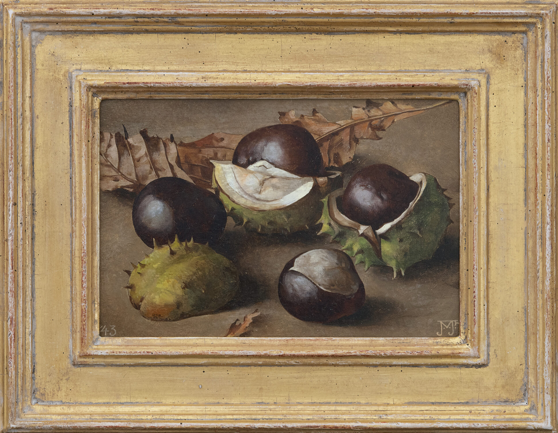 Jan Voerman jr.: Vier kastanjes (in lijst)