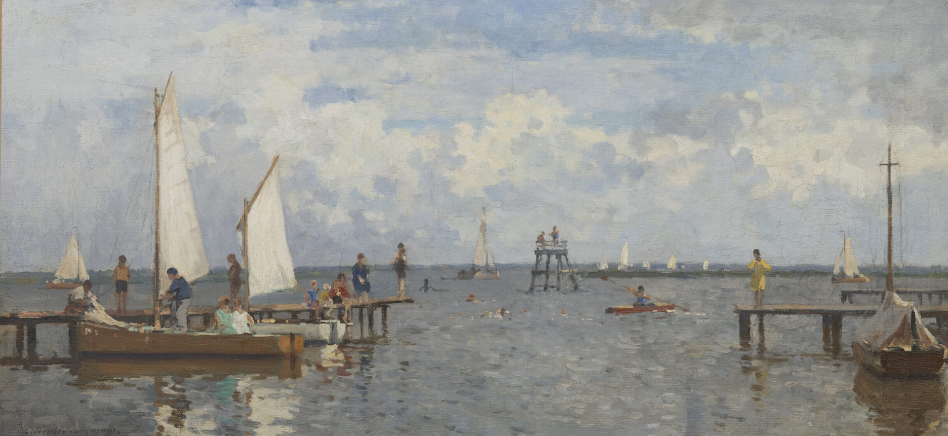 Cornelis Vreedenburgh: Zeilvertier op de Loosdrechtse Plassen