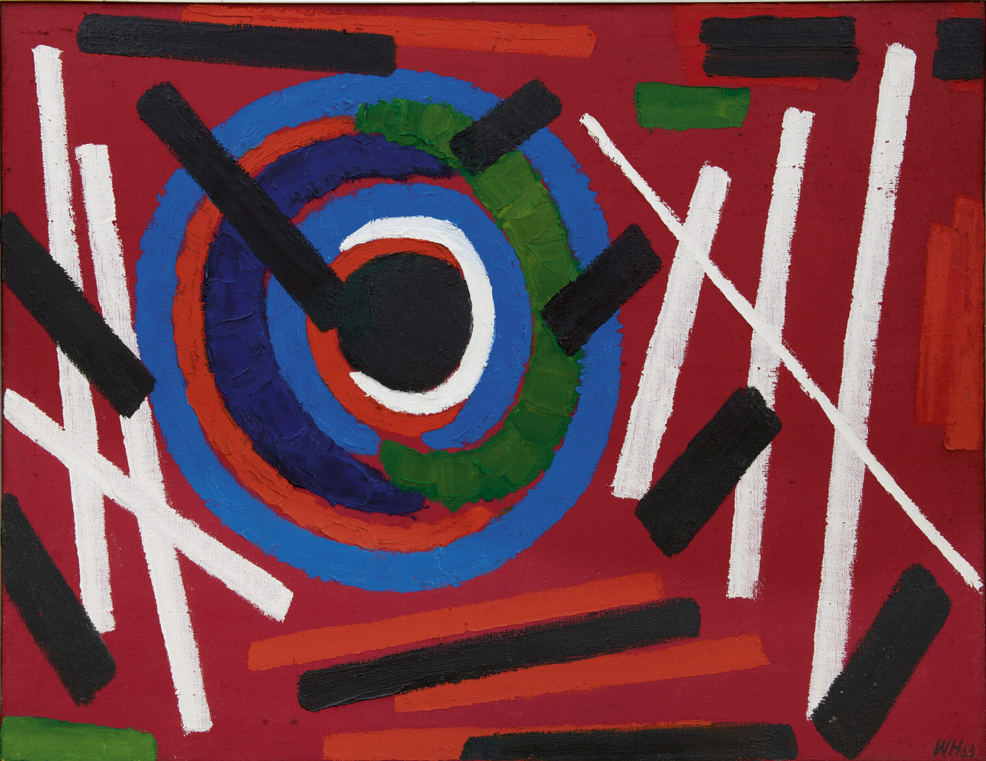 Willem Hussem: Abstract rood