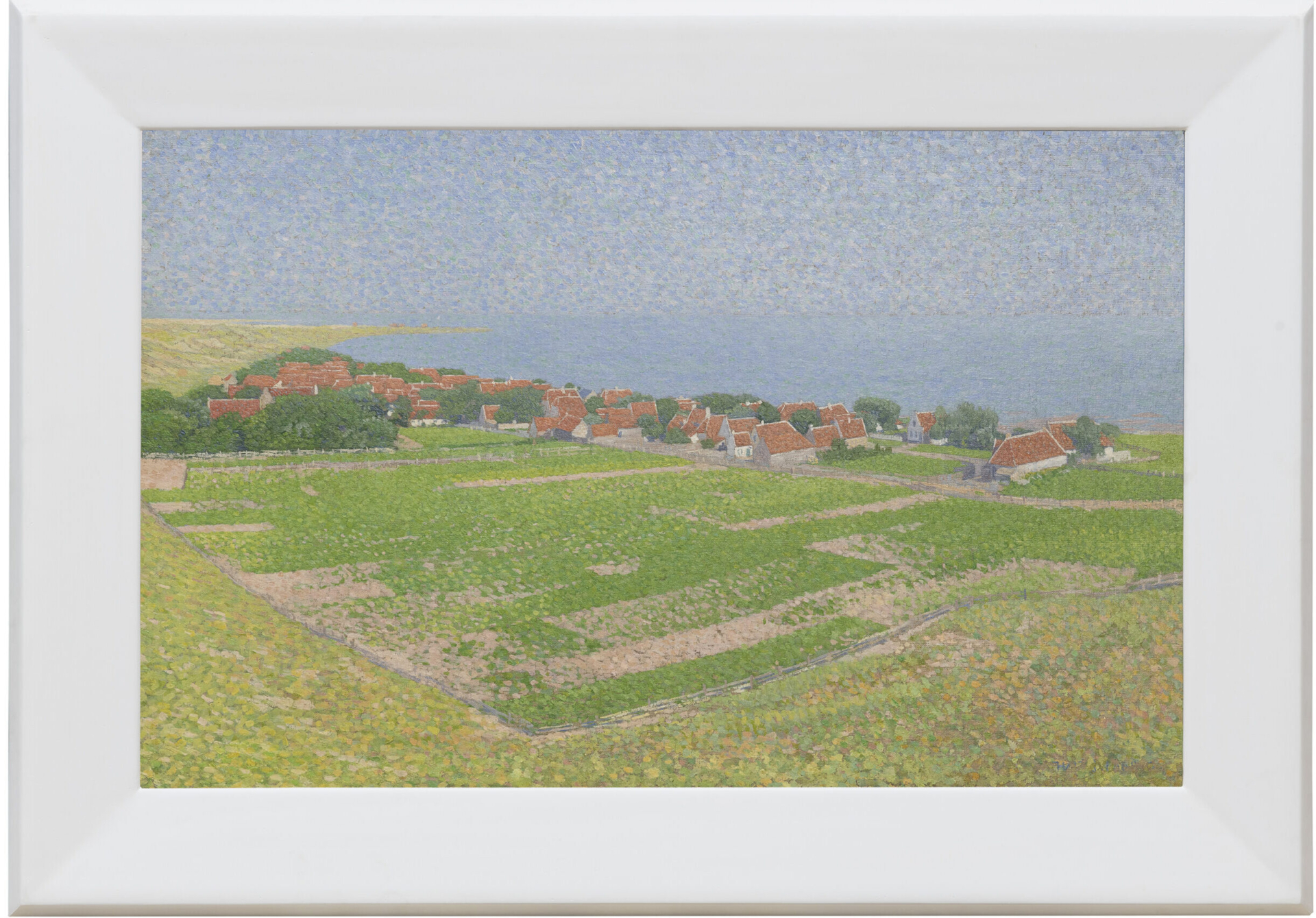 Ferdinand Hart Nibbrig: Gezicht op Oost-Vlieland (in lijst)