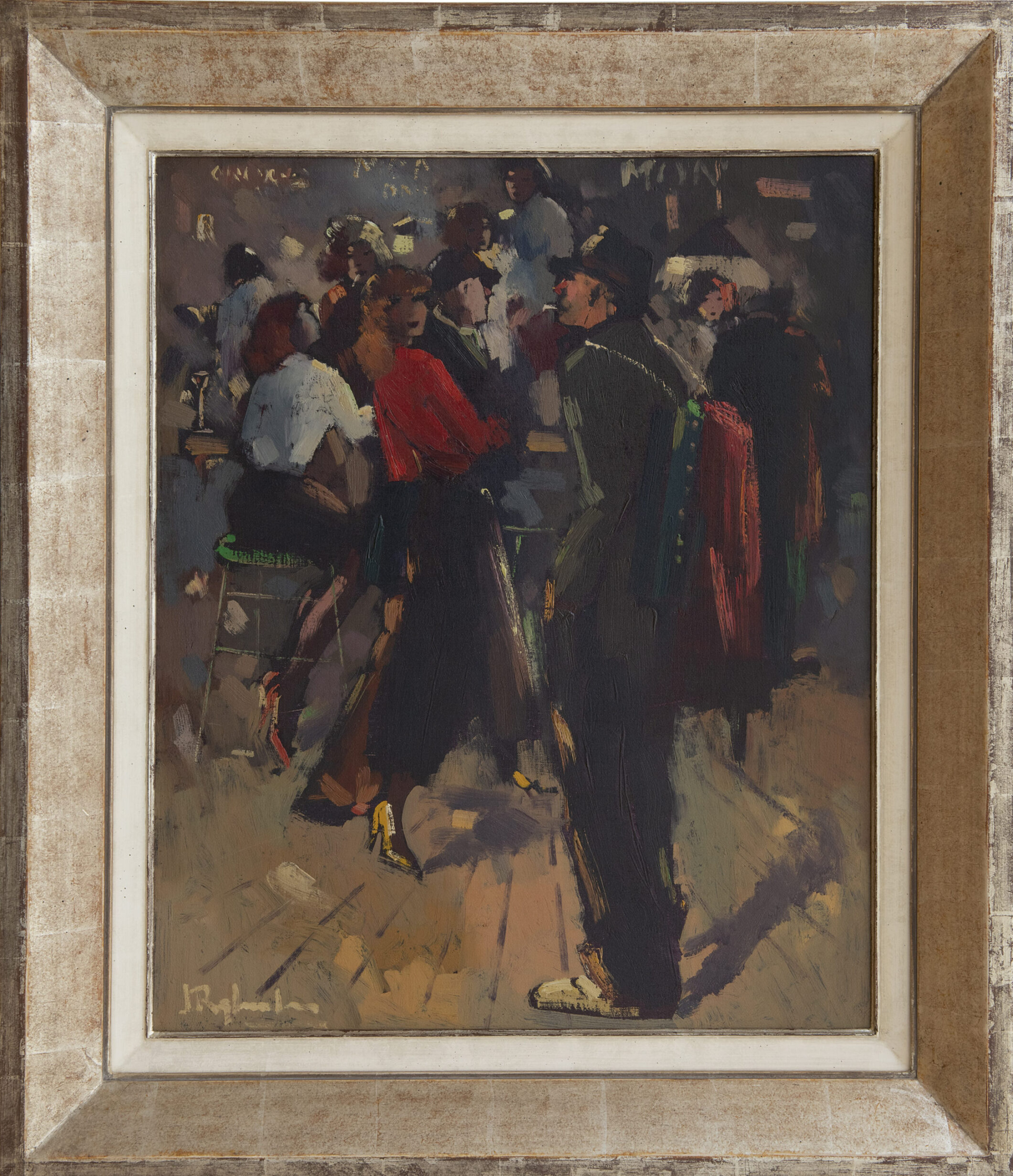 Jan Rijlaarsdam: Caféscène (in lijst)