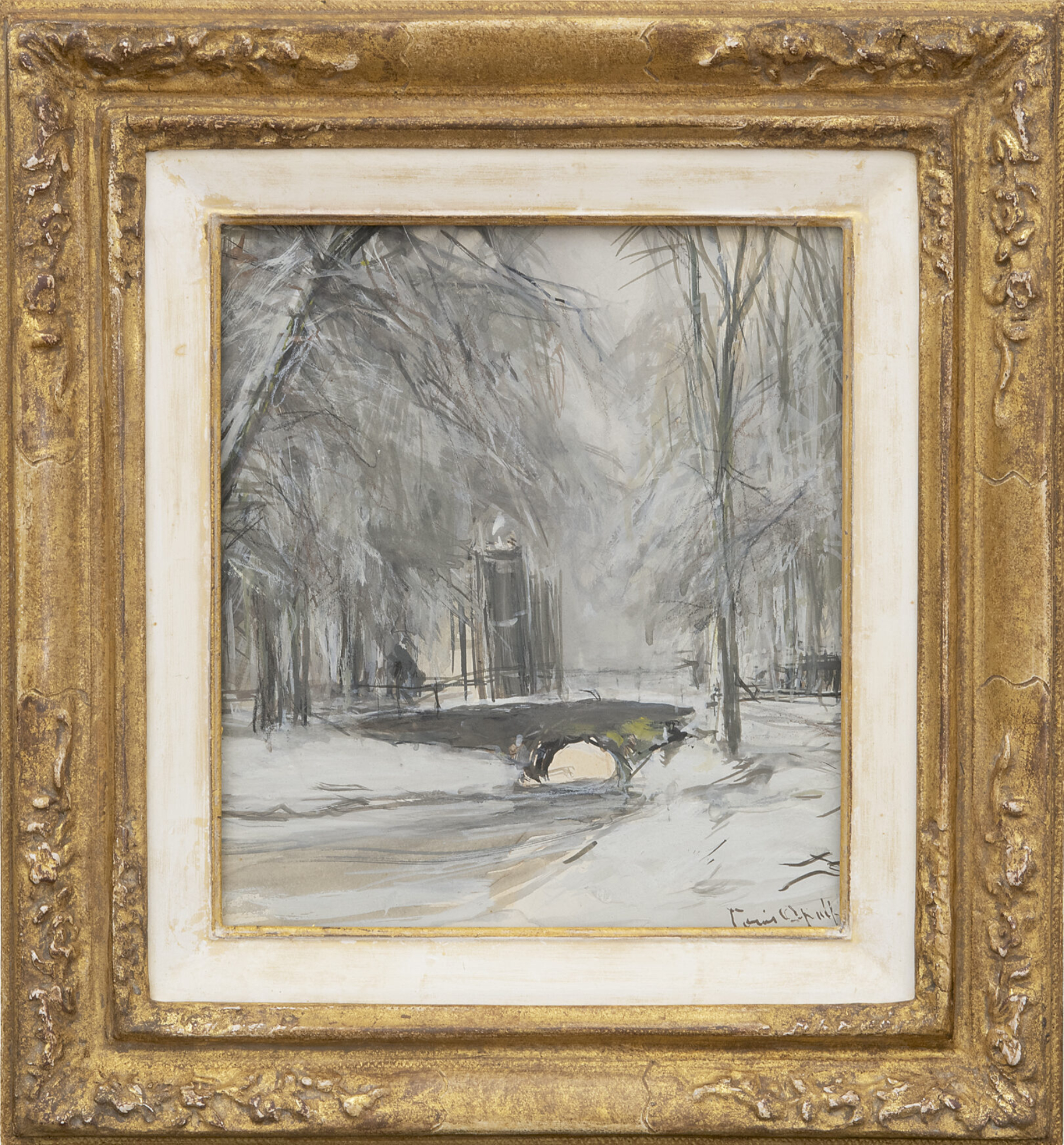 Louis Apol: Winterlandschap (in lijst)