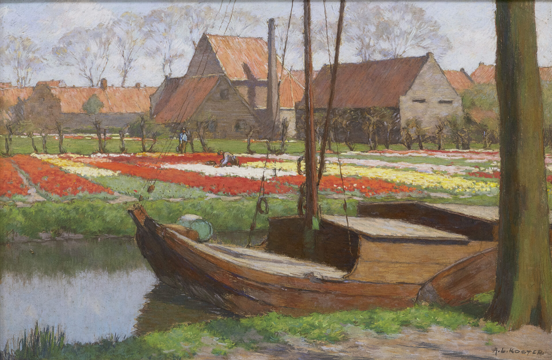 Anton Koster: Tulpenkwekerij te Heemstede