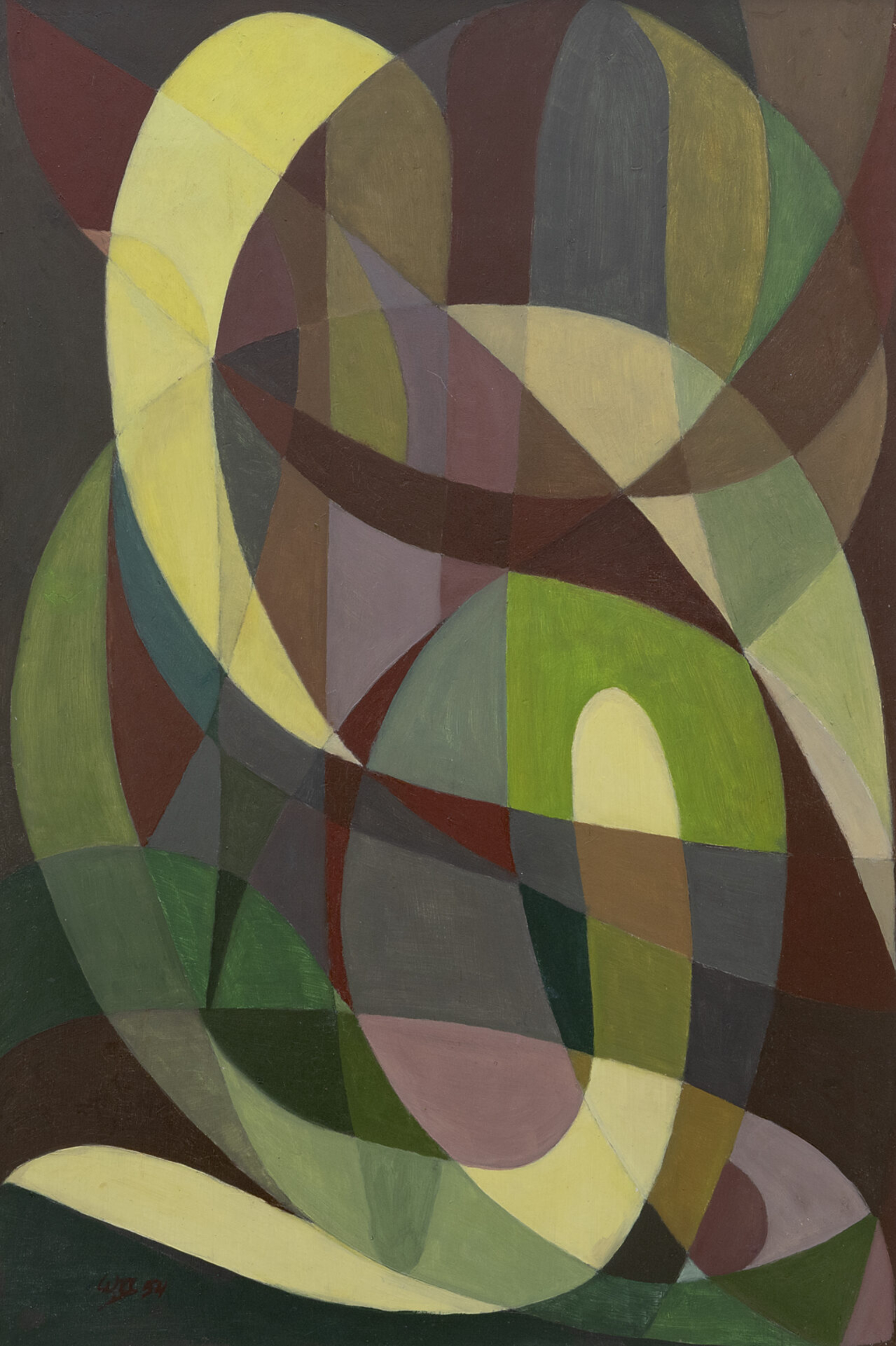 : Compositie met gebogen lijnen