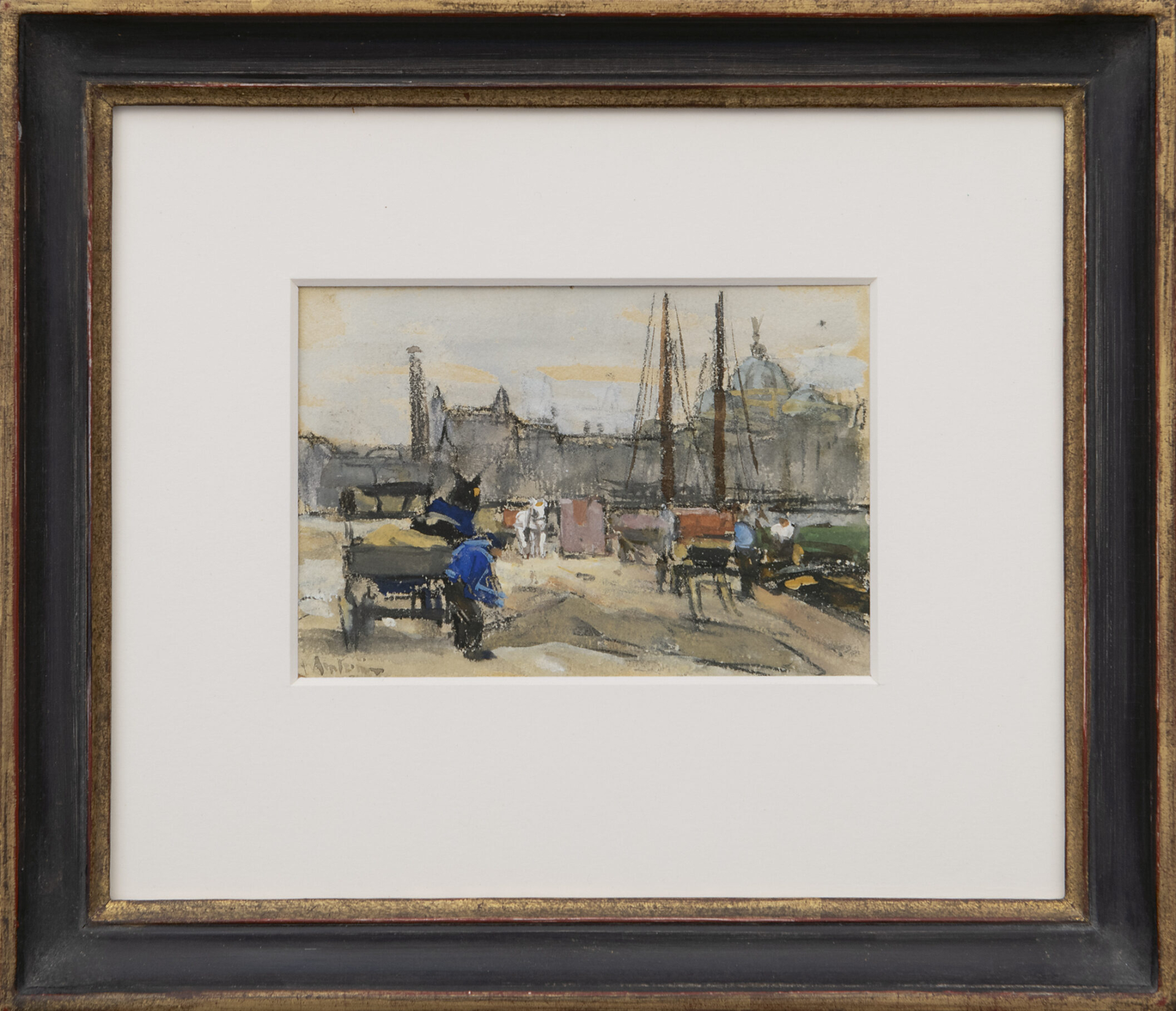 Floris Arntzenius: Haringkade in Scheveningen (in lijst)