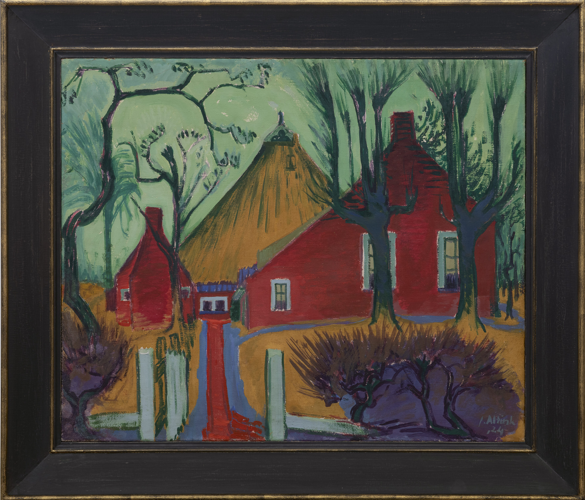 Jan Altink: Rode boerderij (in lijst)