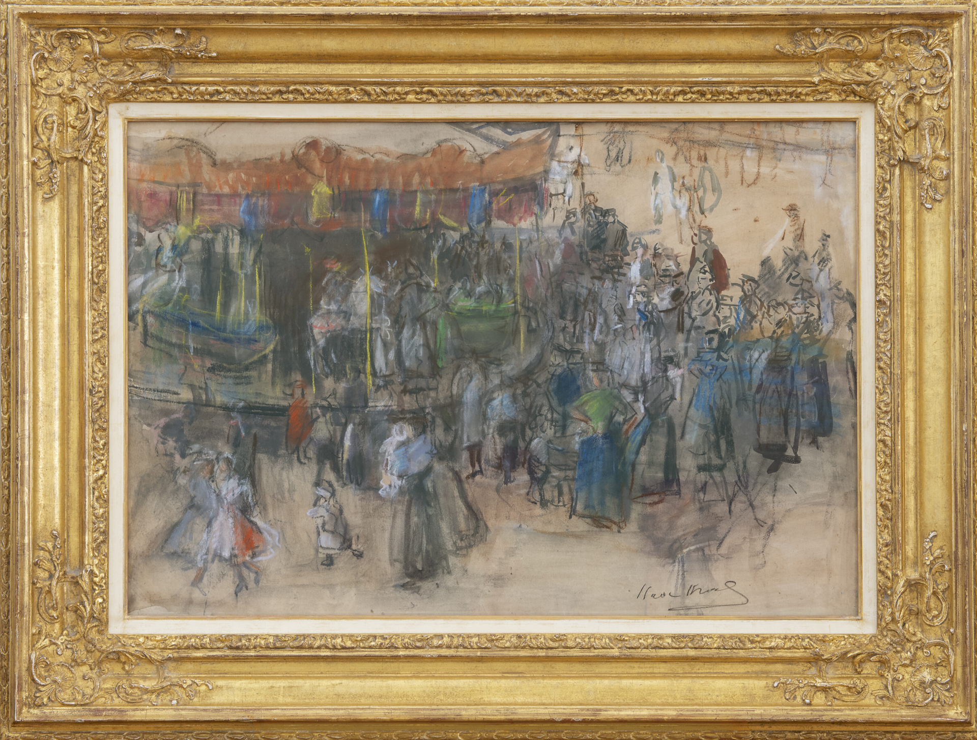 Isaac Israels: Kermis te Amsterdam (in lijst)