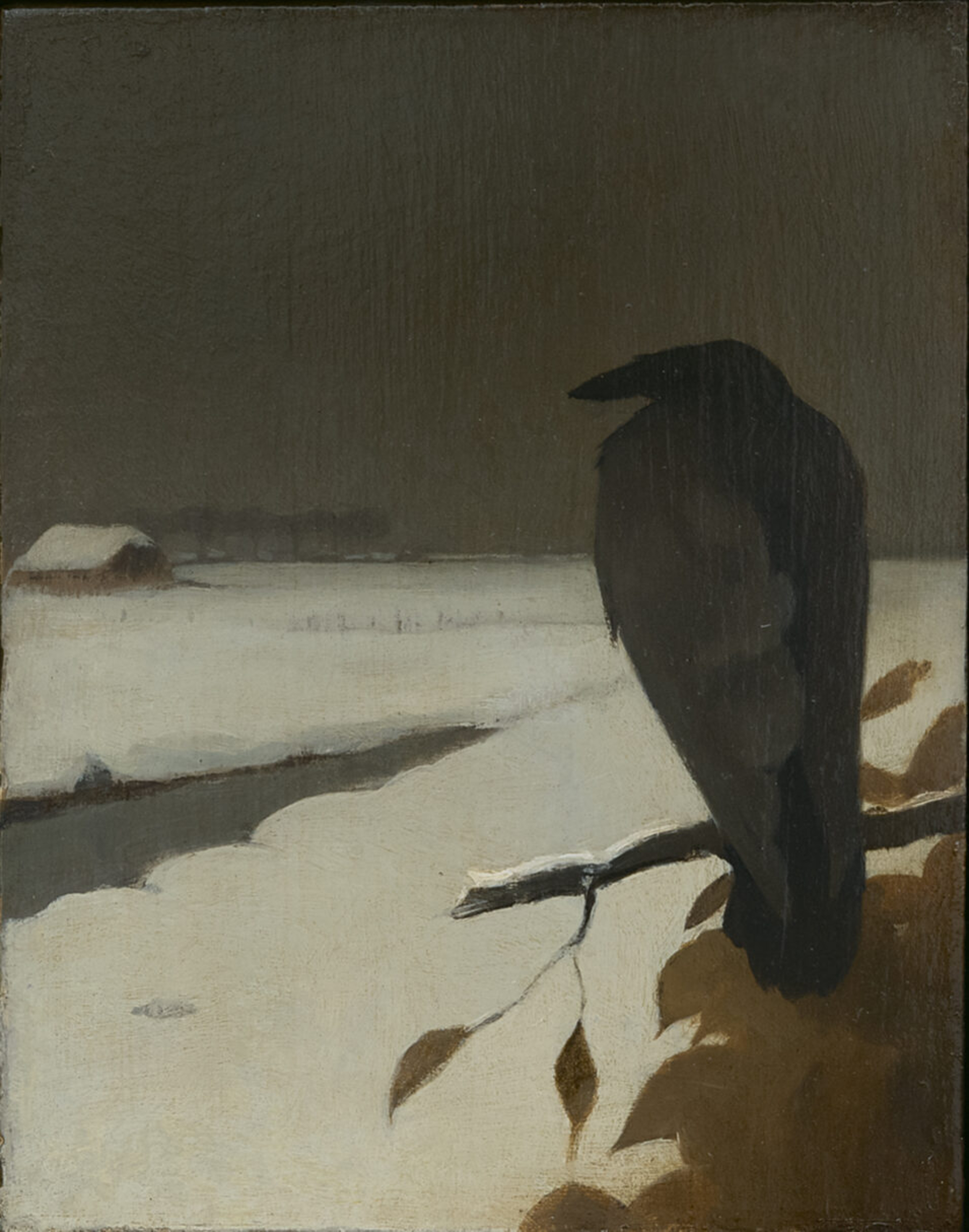 Jemmy van Hoboken: Winterlandschap met raaf
