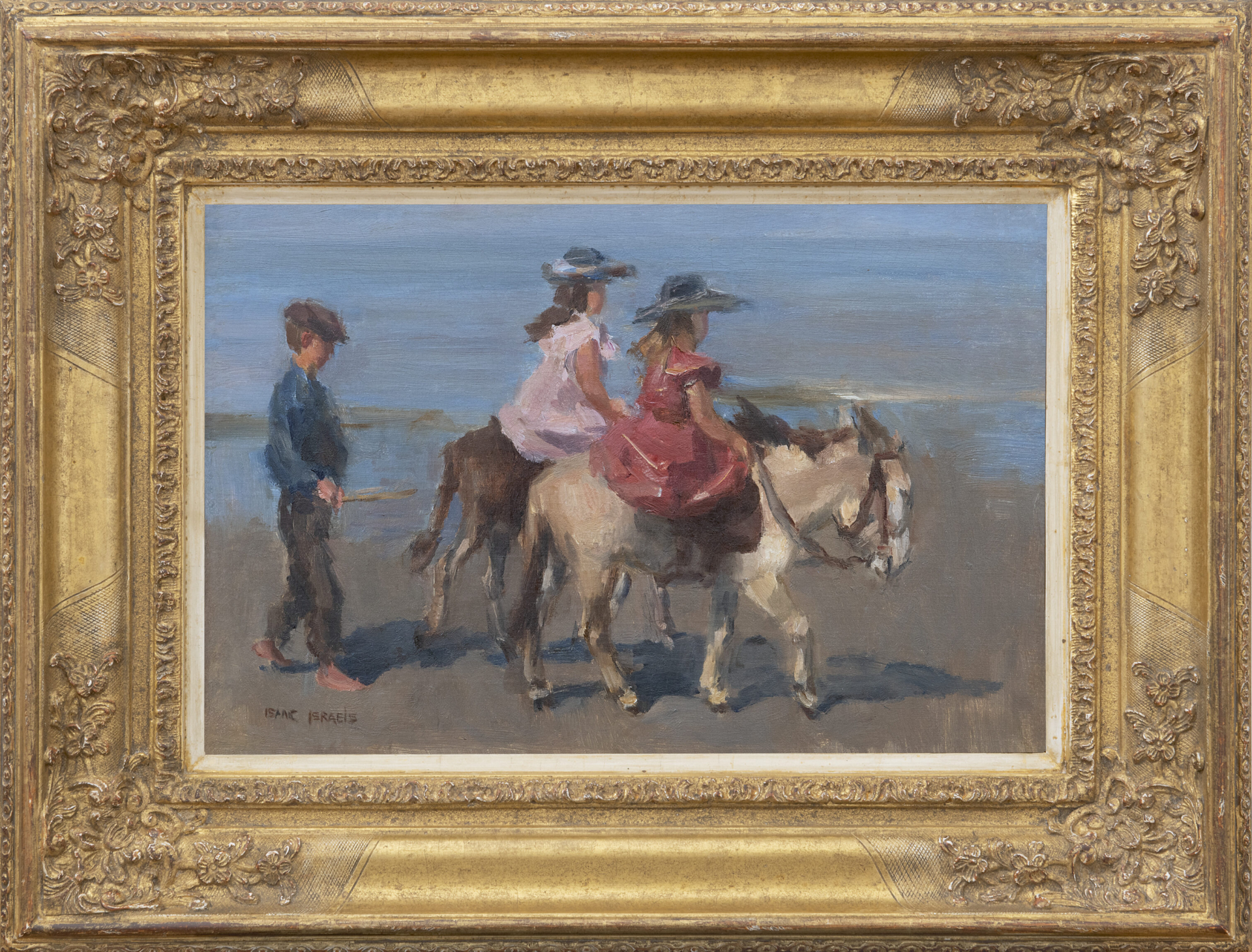 Isaac Israels: Ezeltje rijden op het strand van Scheveningen (in lijst)
