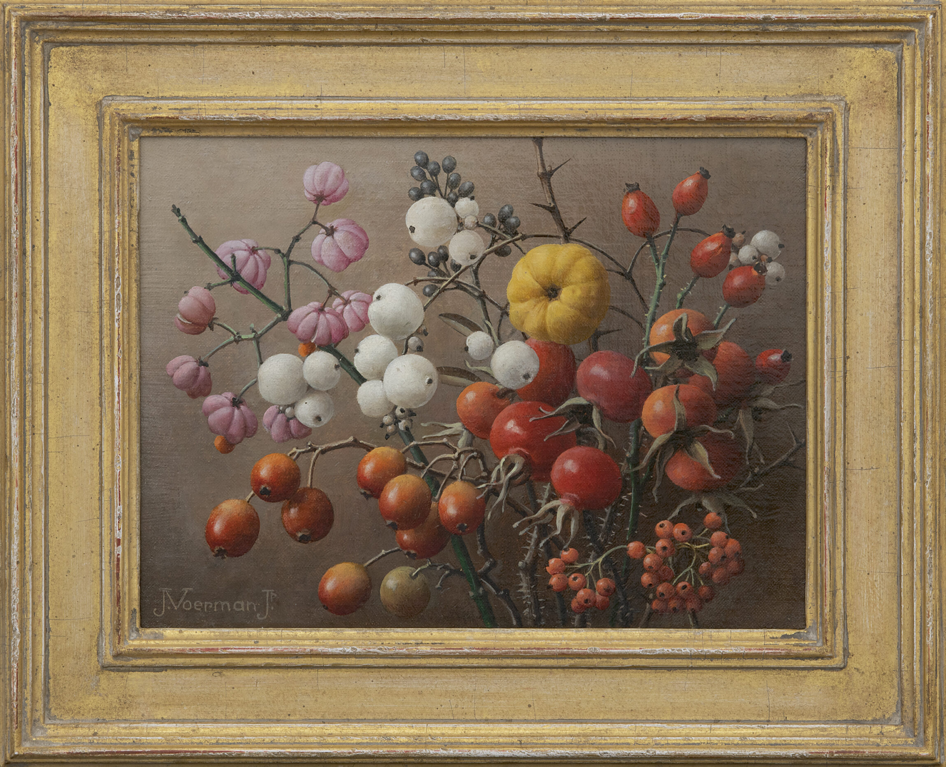 Jan Voerman jr.: Heestervruchten (in lijst)