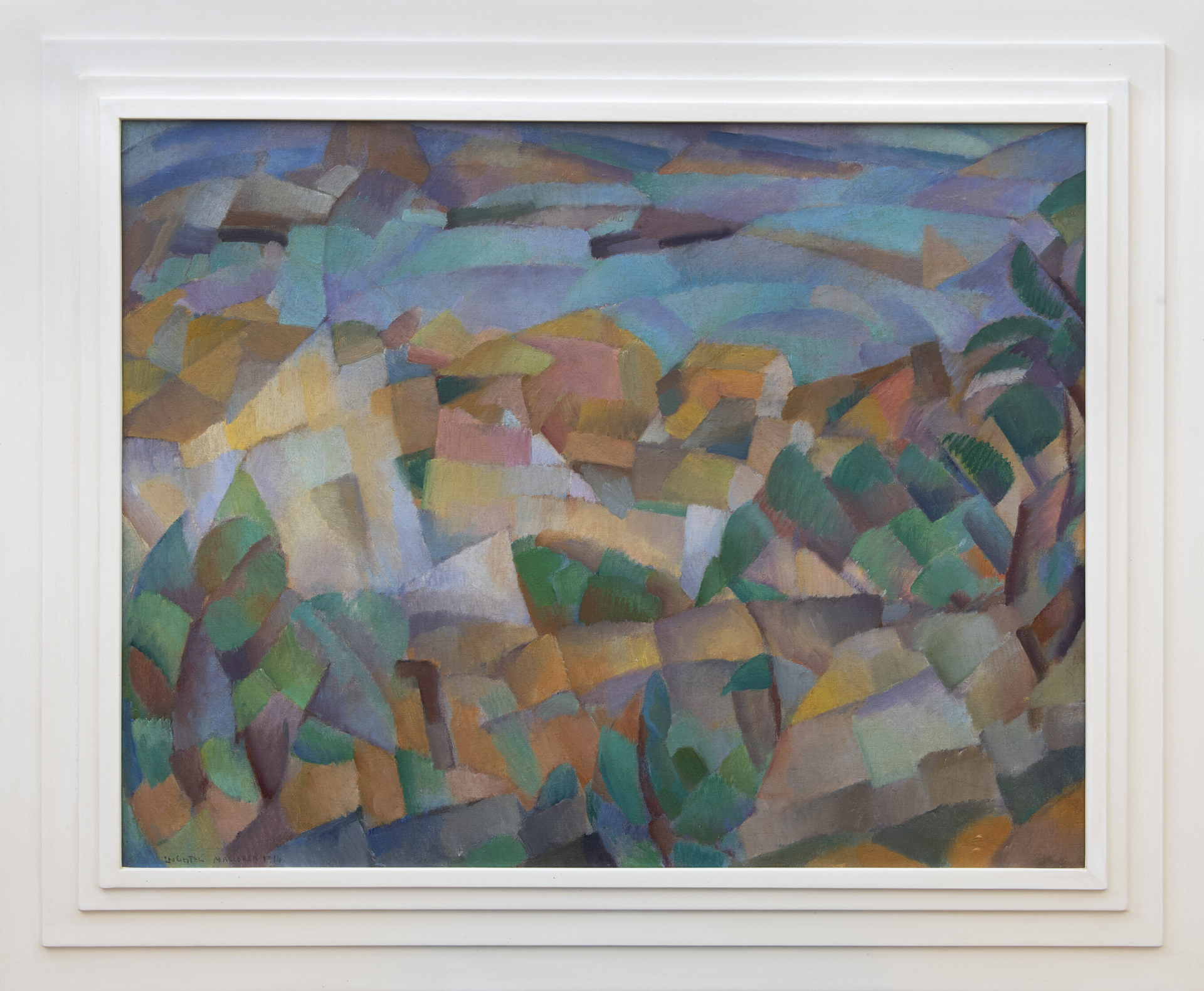 Leo Gestel: Gezicht op de baai van Mallorca (in lijst)
