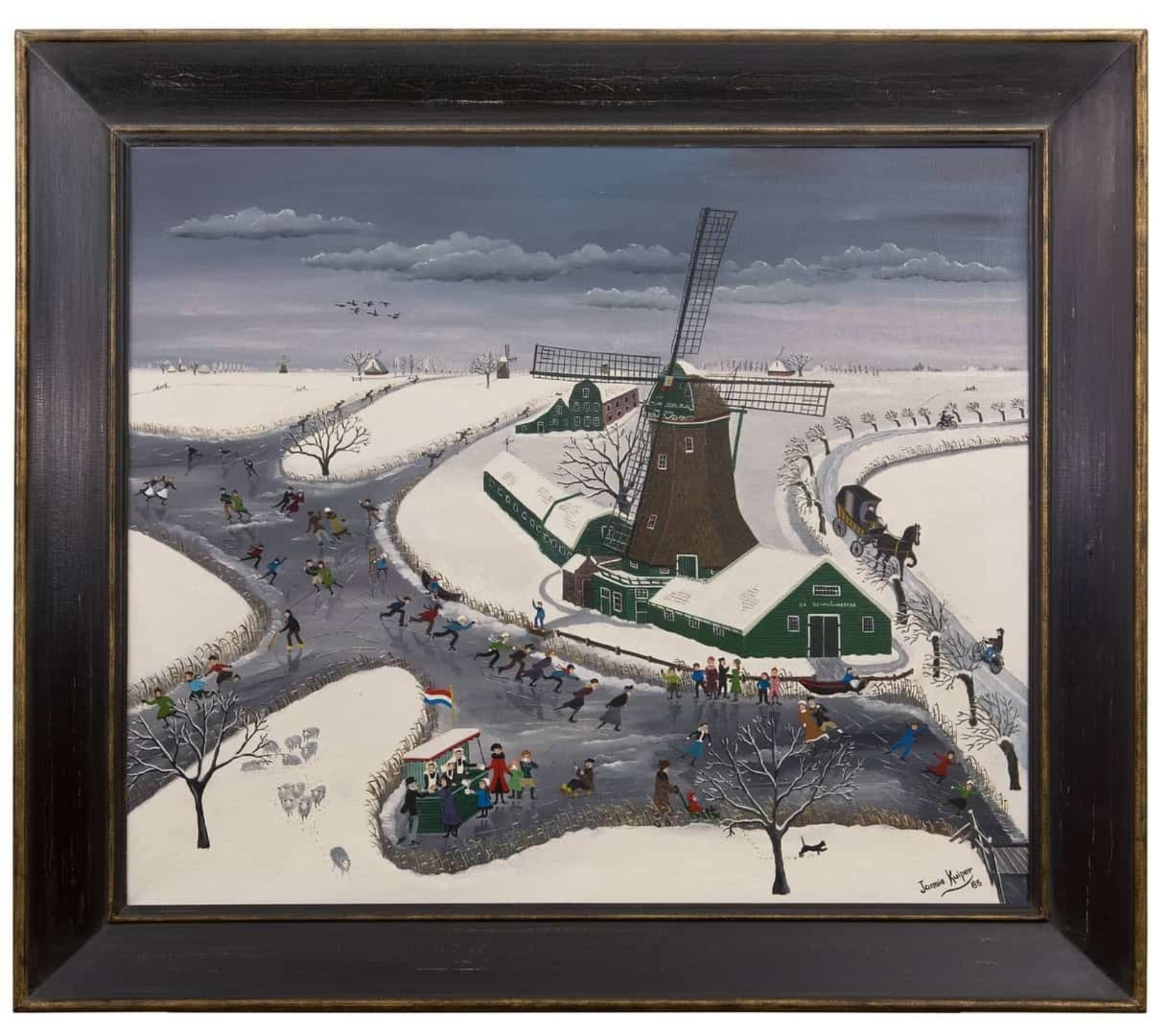 Jannie Kuiper: Winter in Nieuwe Niedorp (in lijst)