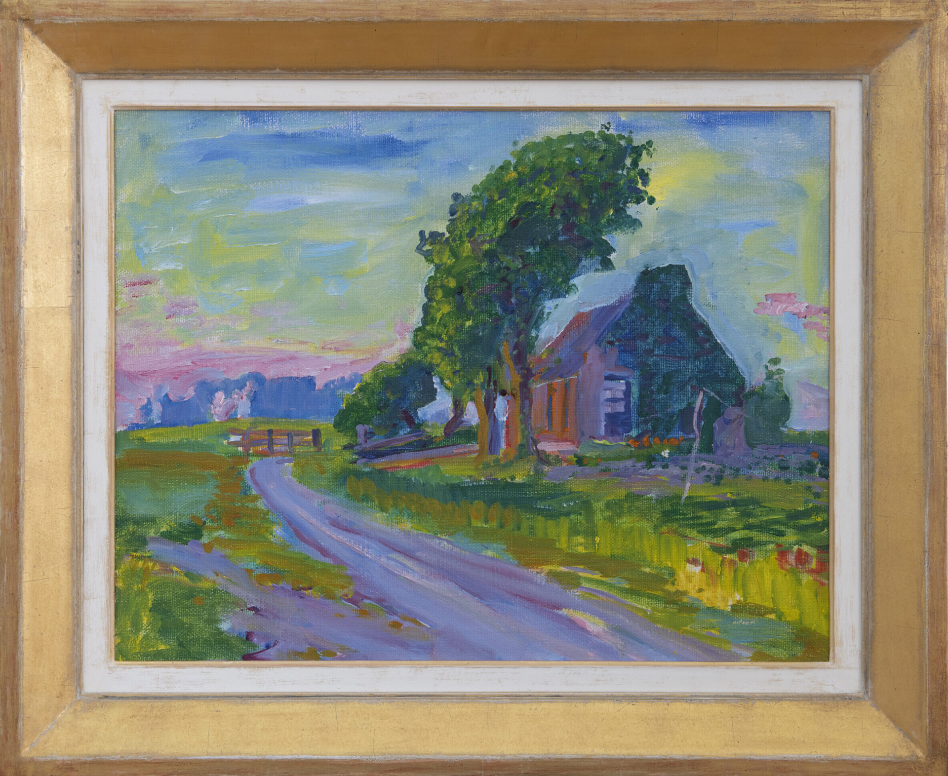 Johan Dijkstra: Boerderij in het Groningerland (in lijst)