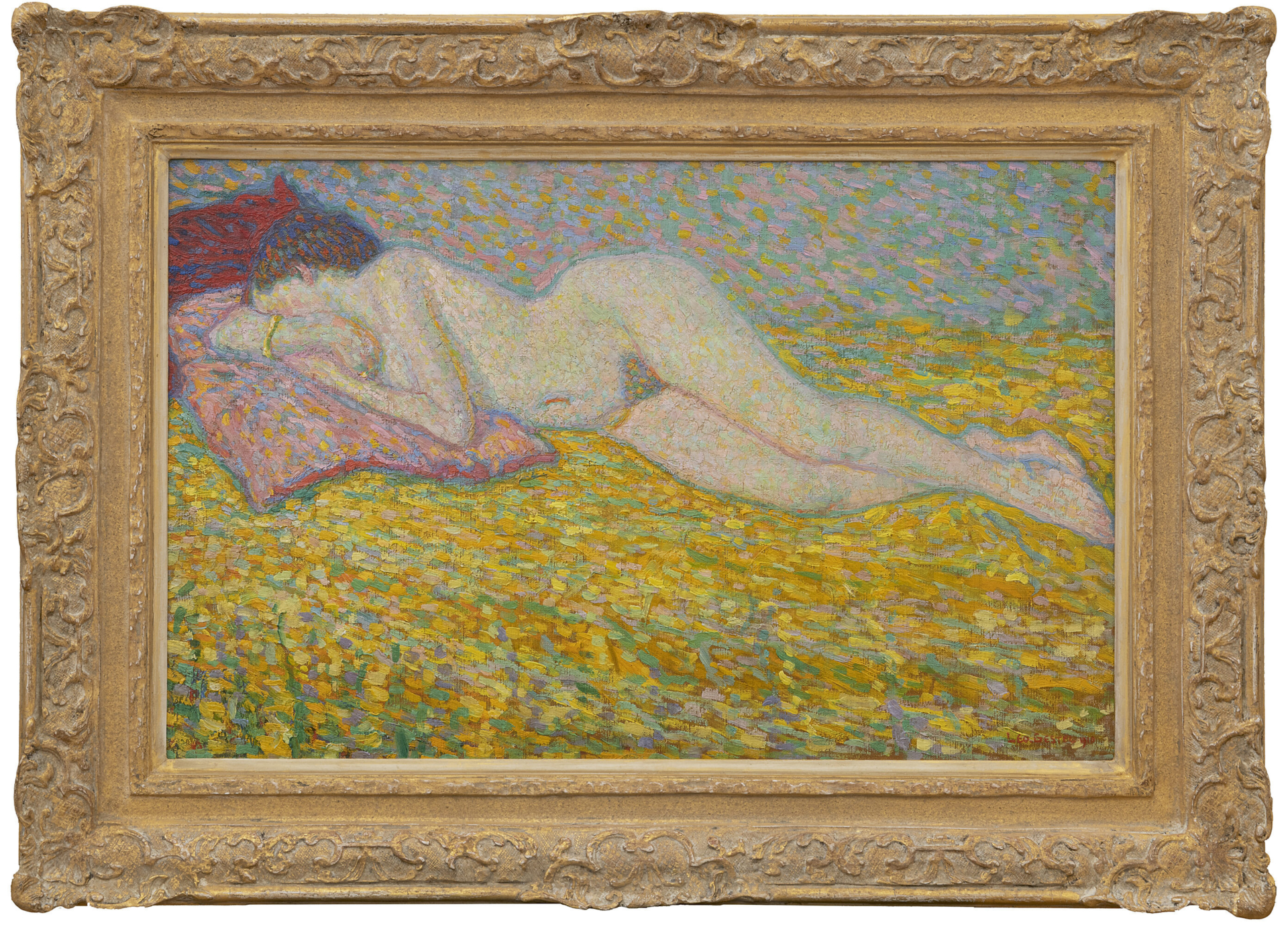 Leo Gestel: Liggend naakt (in lijst)