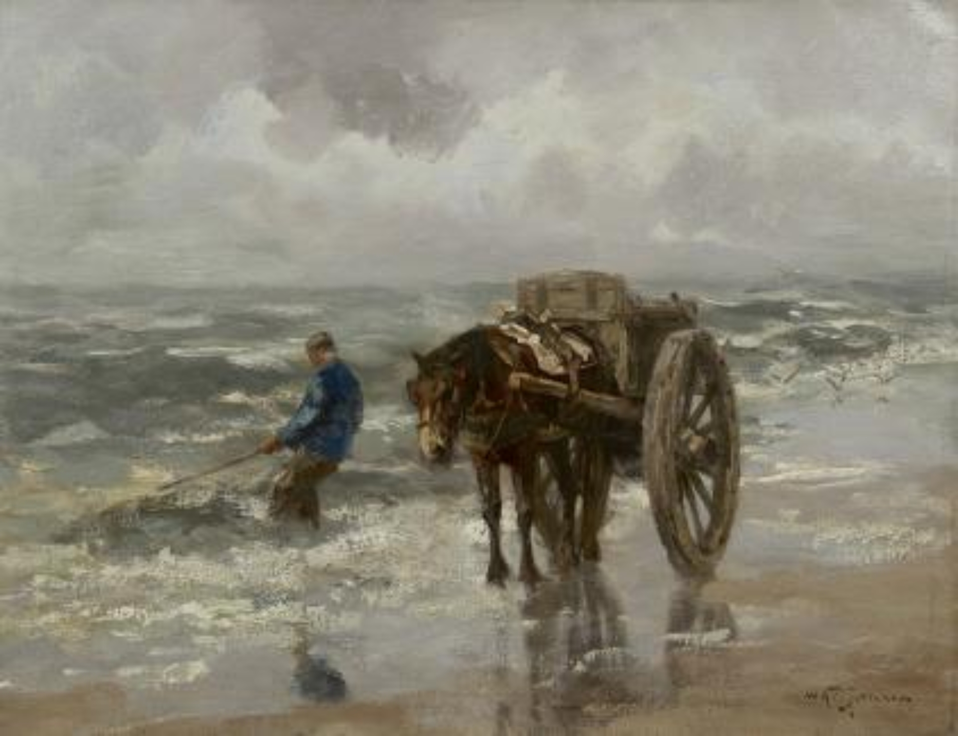 Willem George Frederik Jansen: Schelpenvisser op het strand