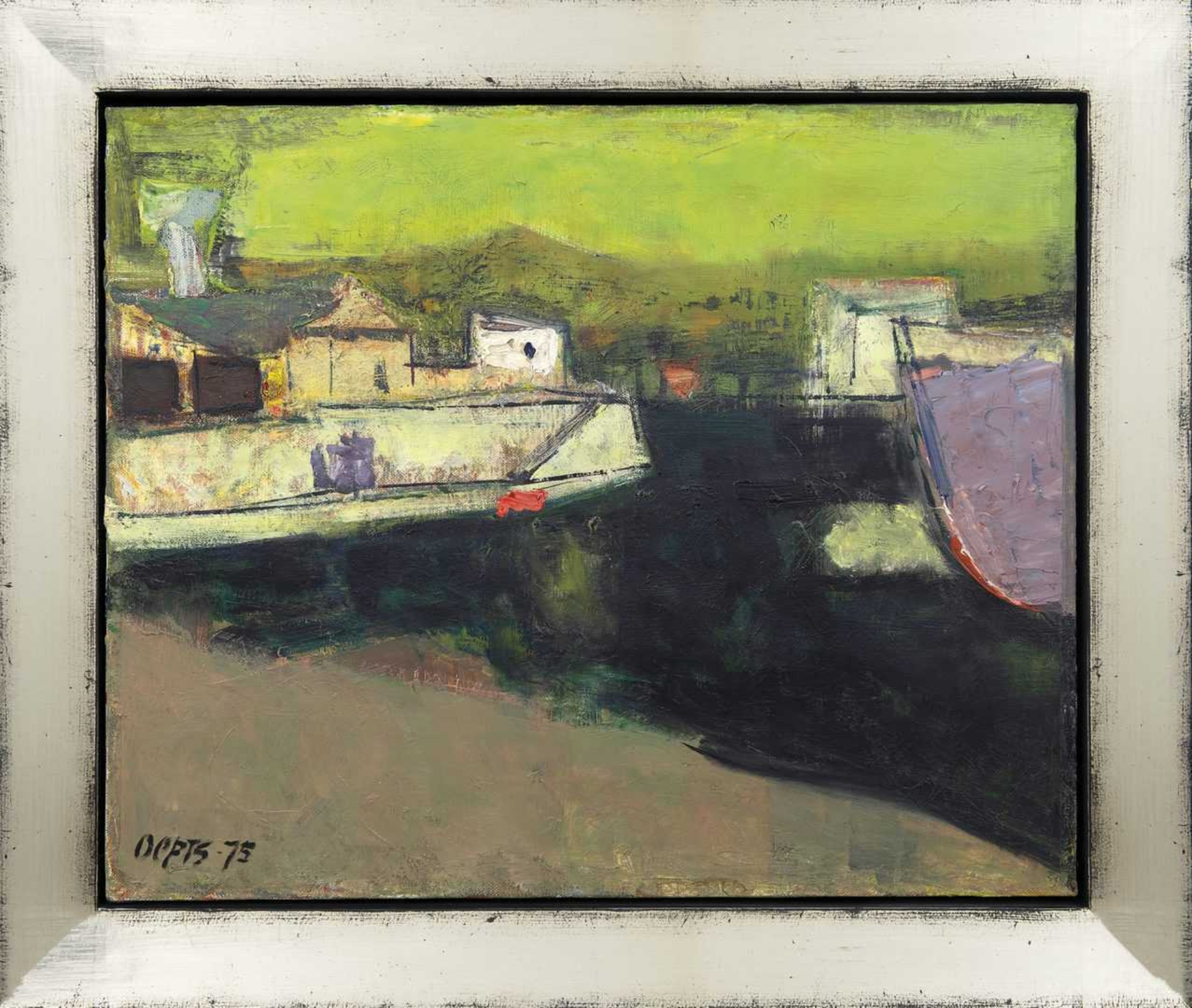 Wim Oepts: De haven van Sète (Zuid-Frankrijk) (in lijst)