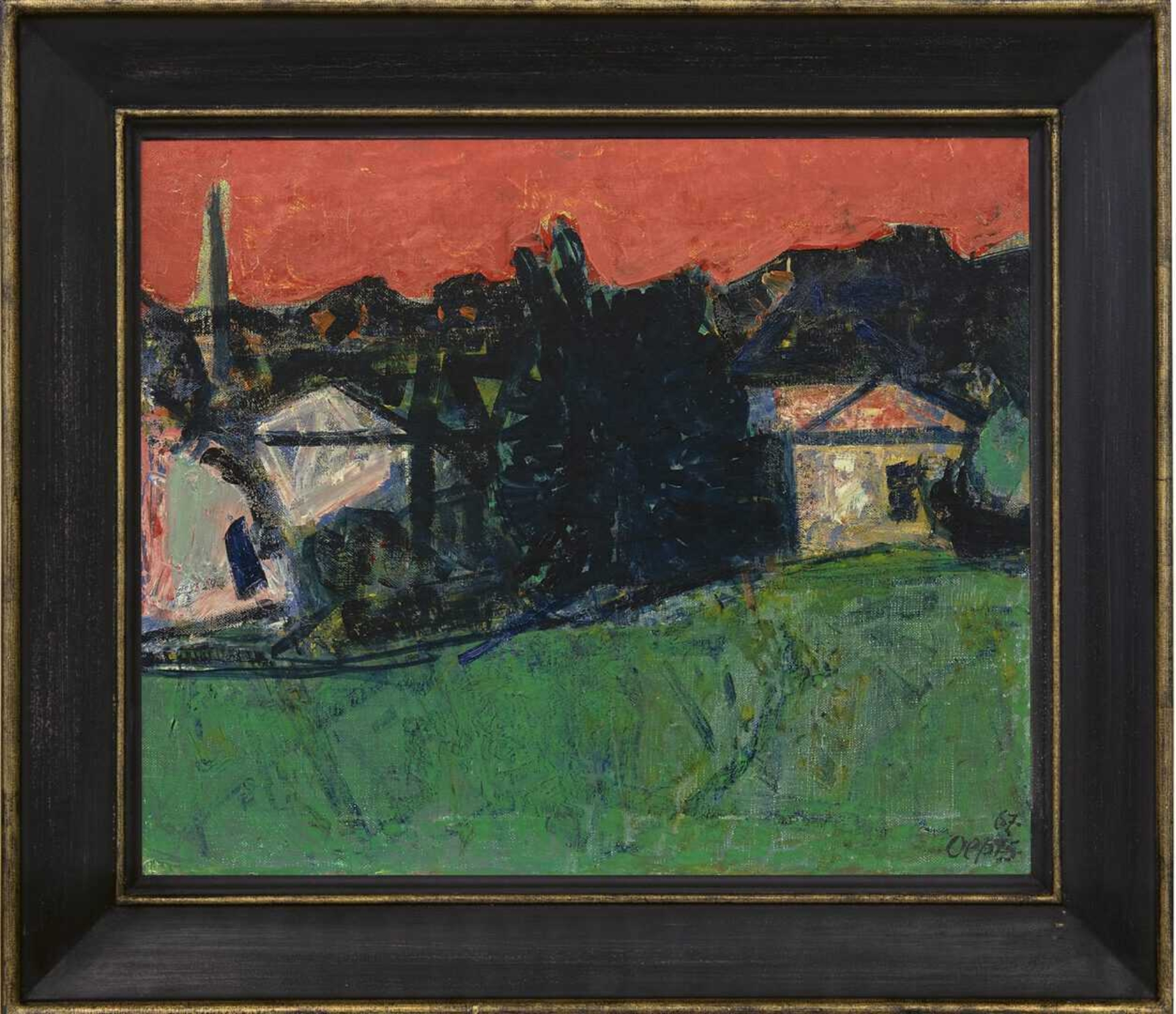 Wim Oepts: Landschap (in lijst)