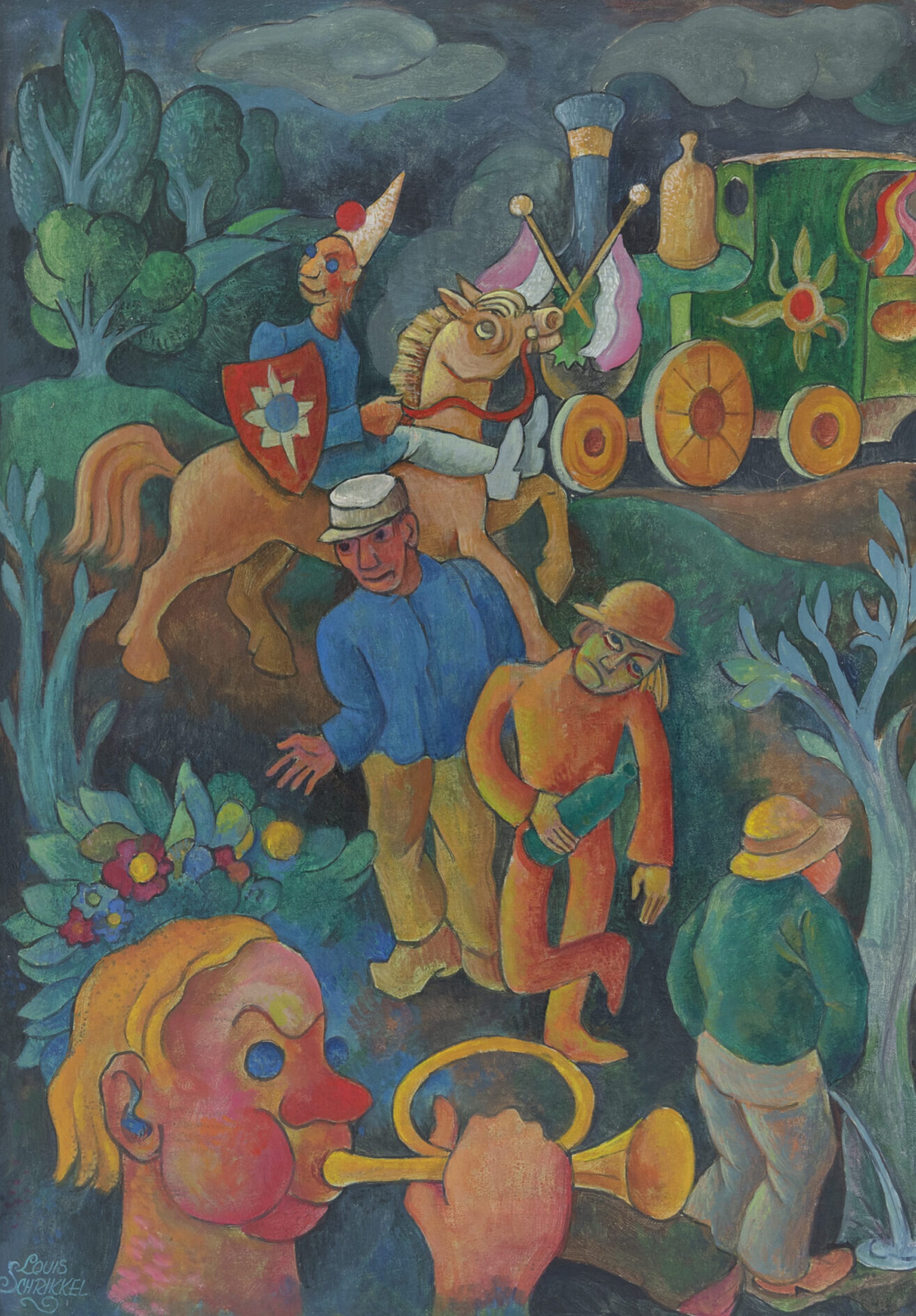 Louis Schrikkel: Kleurrijke figuren