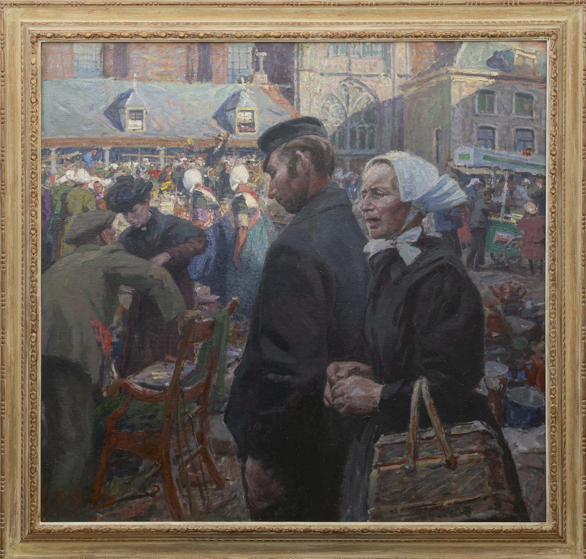 Hendrik Jan Wolter: Marktdag in Amersfoort (in lijst)