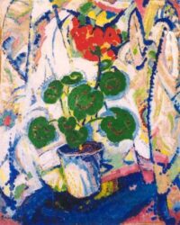 Mommie Schwarz: Bloemstilleven (recto) - Landschap (verso)