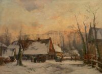 David Schulman: Boerderij bij Blaricum op een winteravond