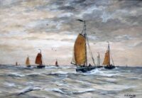Hendrik Willem Mesdag: Bomschuiten op zee