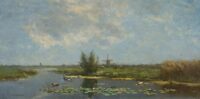 Constant Artz: Hollands polderlandschap met eenden