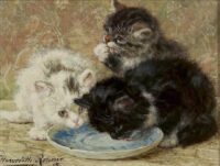 Henriëtte Ronner-Knip: Drie jonge poesjes