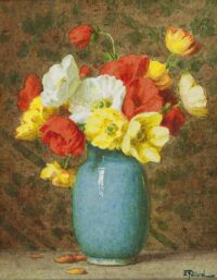 Ernest Filliard: Anemonen in een blauw vaasje