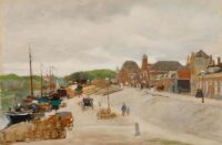 Floris Arntzenius: Bedrijvigheid aan de Haringkade te Scheveningen