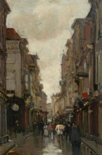 Floris Arntzenius: Gezicht op de Spuistraat in Den Haag