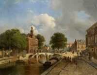Jacobus ‘Adrianus’ Vrolijk: Gezicht op het Oude Vrouwen -en Kinderhuis op het Spui te Den Haag