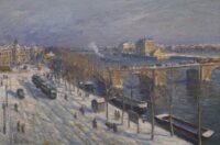 Hendrik Jan Wolter: Uitzicht op de Amstel in de winter