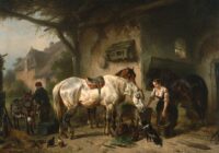 Wouterus Verschuur: Het voederen van de paarden bij een uitspanning