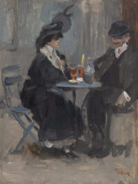 Isaac Israels: Elegant stel op het terras