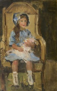 Isaac Israels: Meisje in blauwe jurk