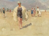 Isaac Israels: Dame op het strand van Viareggio
