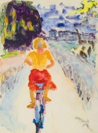 Jan Altink: Meisje op de fiets