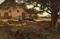 Johannes Evert Hendrik Akkeringa: Houtzagers voor een boerderij