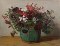Johannes Evert Hendrik Akkeringa: Petunia's in een gemberpot