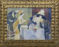Anton Kristians: In het restaurant (in lijst)
