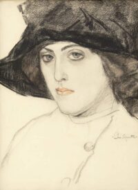 Leo Gestel: Vrouw met zwarte hoed