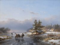Lodewijk Johannes Kleijn: Winterlandschap met ijsvertier