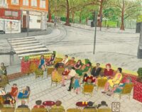 Joop Smits: 'Ons terras' bij het Oosterpark te Amsterdam
