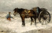 Johan Frederik Cornelis Scherrewitz: Schelpenvisser in de branding