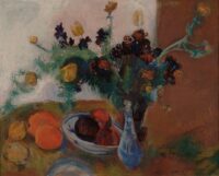 Jan Wiegers: Stilleven met bloemen en fruit