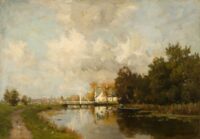Fredericus Jacobus van Rossum du Chattel: Vissersbootje op de Vecht bij Loenen